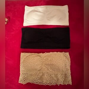 No Boundaries Bandeau Tops set of 3 size xl